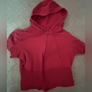 Short sleeve Cropped hooded jacket